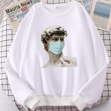 Load image into Gallery viewer, Statue&#39;s also need to mask-up sweatshirt - Unisex
